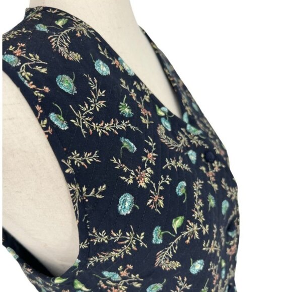 NWT Liz Claiborne Studio Floral Quilted Vest | Small - Picture 7 of 12